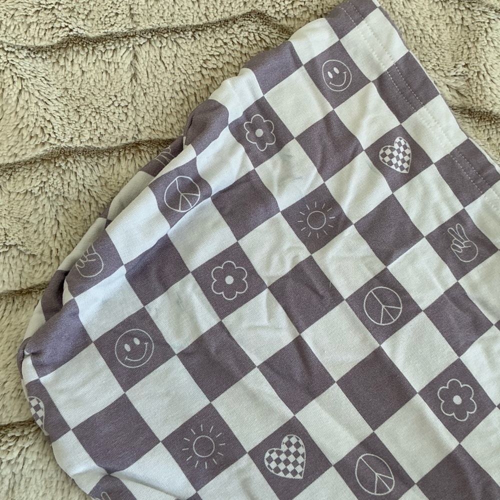 KIDS: Bird & Bean Pullover Bamboo Sweatshirt in Check It Out Blue - Picture 7 of 9